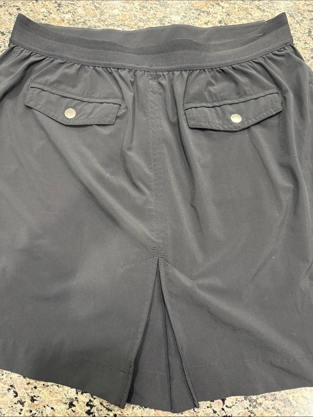 Athleta Black Athletic Skirt with Built-In Short